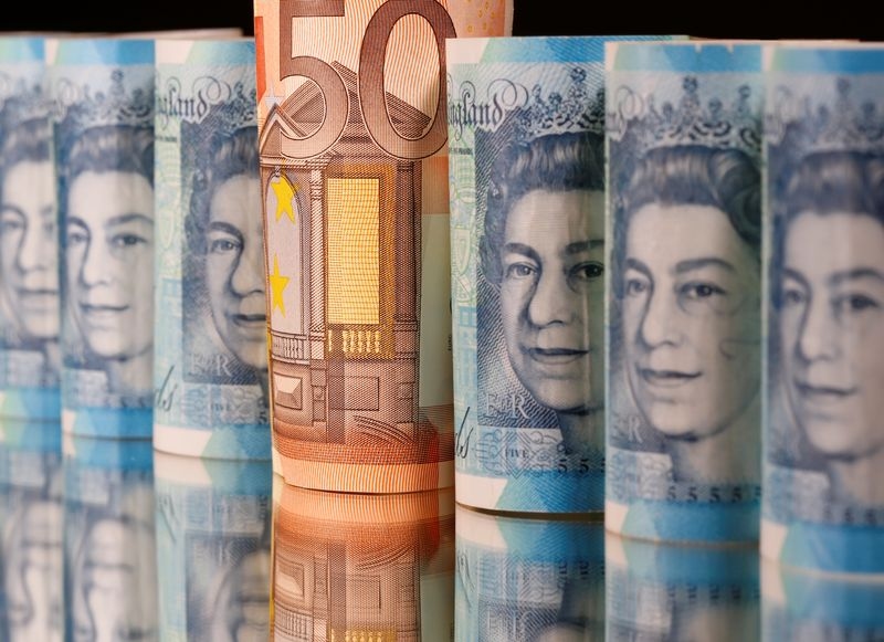 Sterling edges down versus euro before economic data and BoE Bailey speech