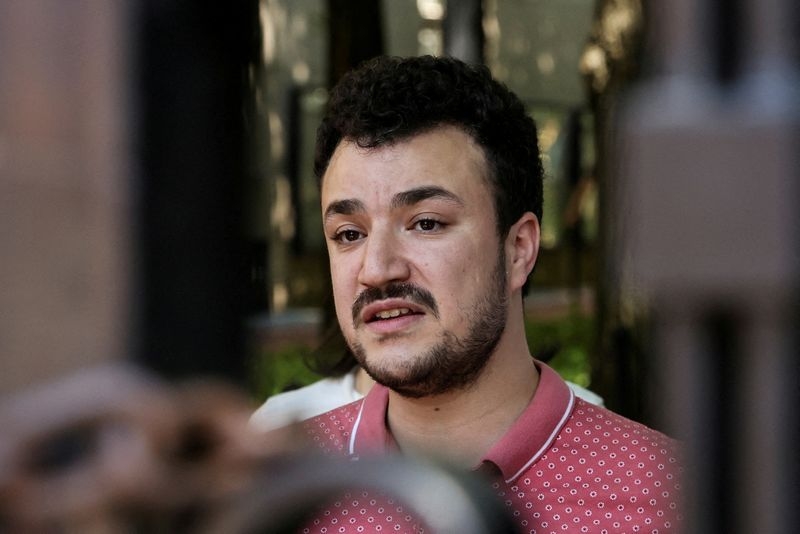 Jailed Columbia student Khalil meets newborn son for first time