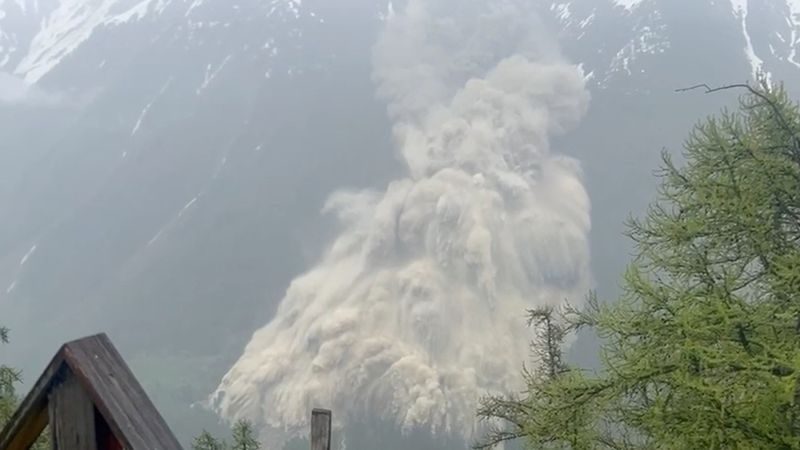 Army searches for missing man after glacier debris buries Swiss village