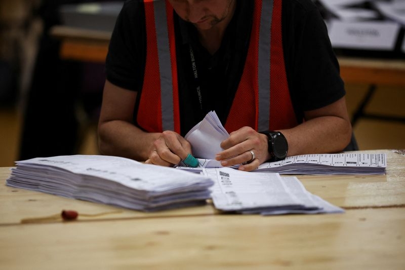 Nigel Farage's Reform UK Party ahead by four votes in key election race