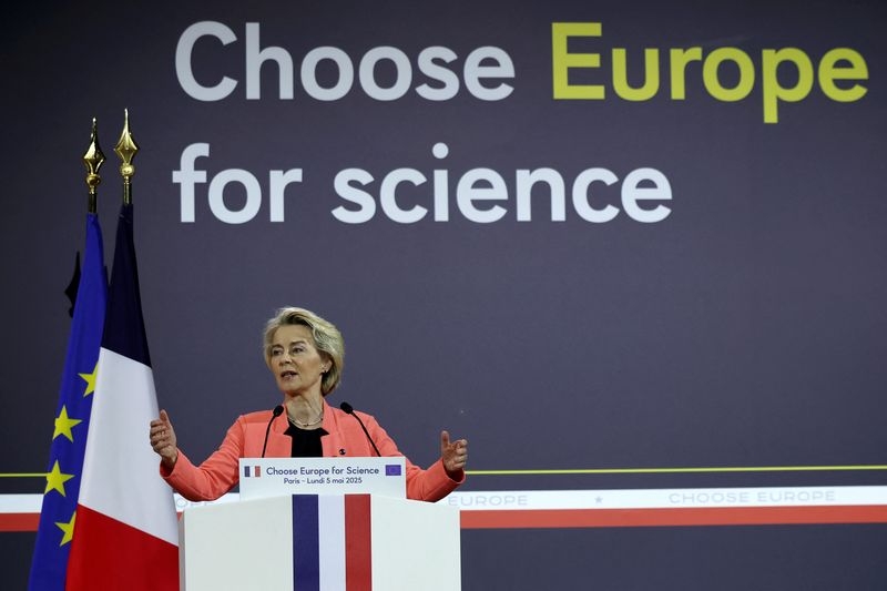 EU's Von der Leyen announces 500 million euro package to lure top researchers to Europe