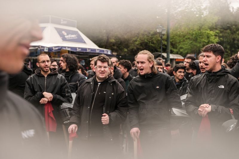 Thousands protest in Athens as strike over wages halts ships, planes and trains