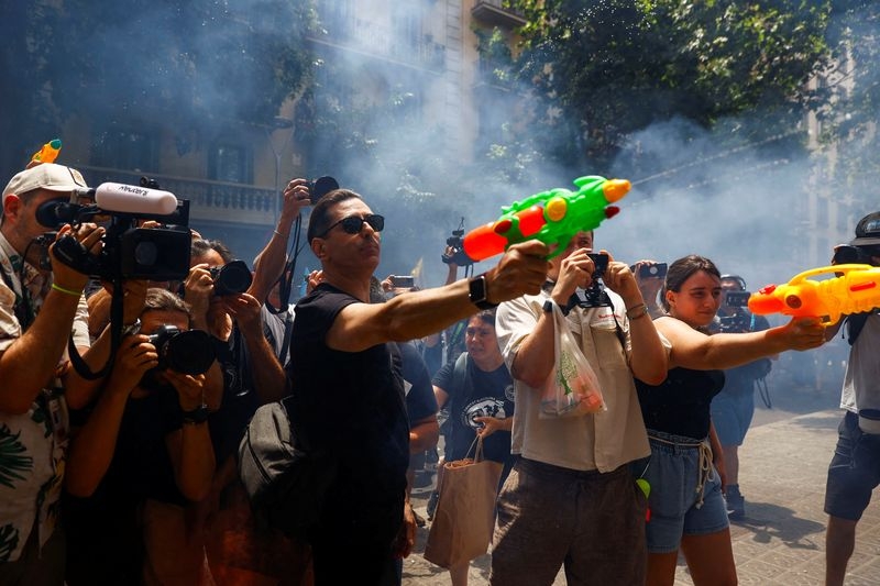 Protesters against overtourism take to the streets of southern Europe