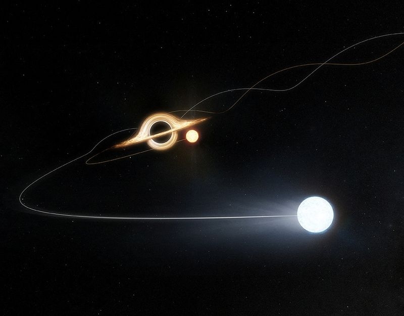 Fast-moving stars reveal supermassive black hole inside nearby galaxy