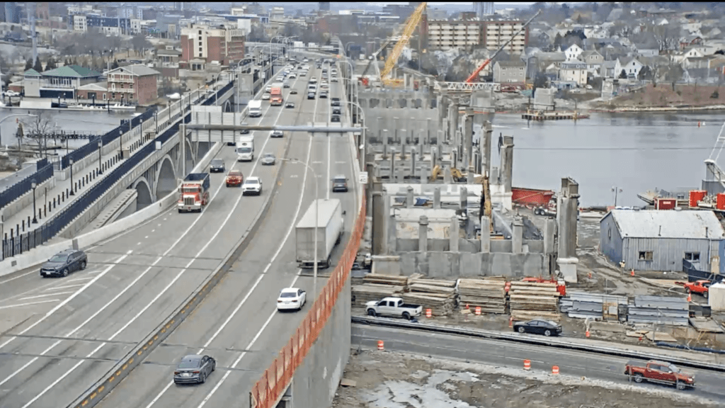 Crews begin tearing down remaining westbound Washington Bridge support piers