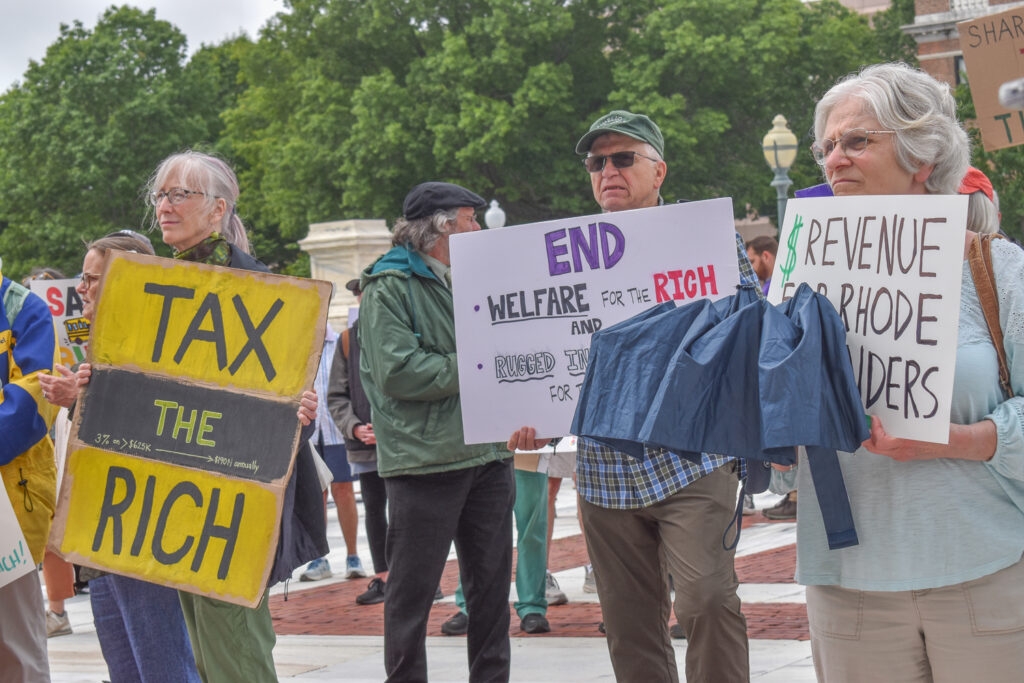 Unions draw striking Butler workers, RIPTA driver in push to pass ‘tax the rich' legislation