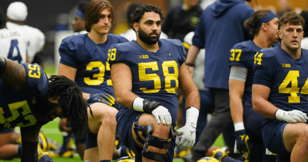Michigan OL Gio El-Hadi has improved his offseason habits to maintain a larger frame