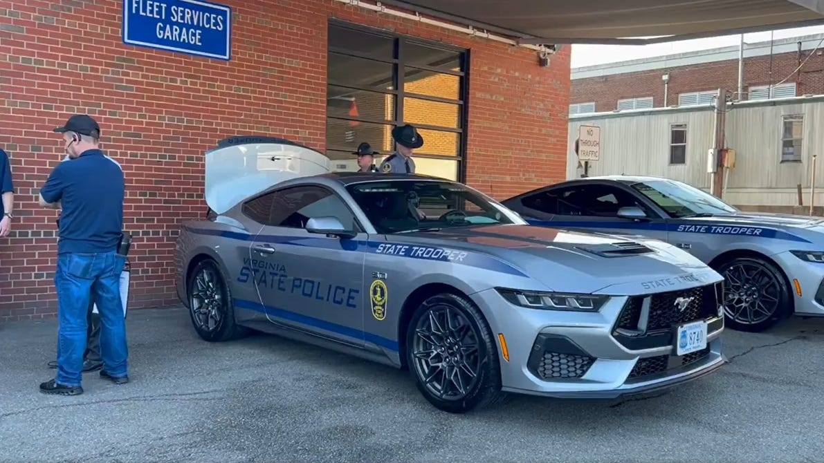 Virginia State Police Add New Ford Mustang Pursuit Vehicles to the Fleet