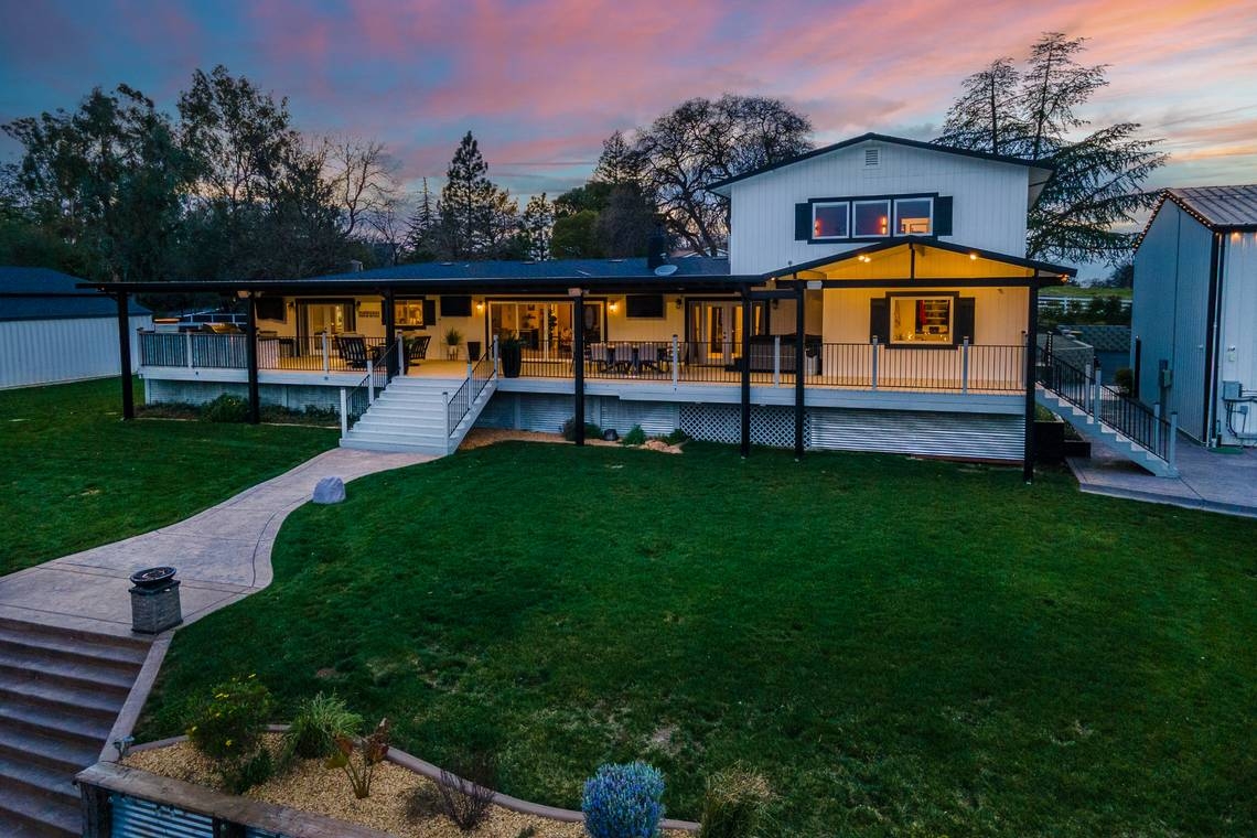Discover Placerville CA luxury farmhouse designed for ultimate entertainment