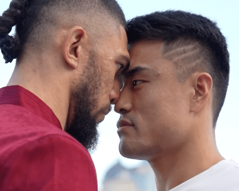 Face off! Heads collide in first staredown between Johnny Walker and Zhang Mingyang