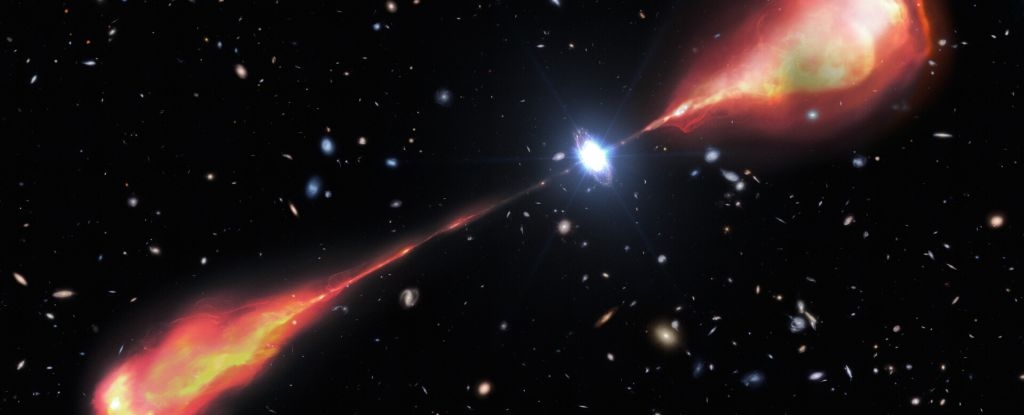 Giant Jets Bigger Than The Milky Way Seen Shooting From Black Hole