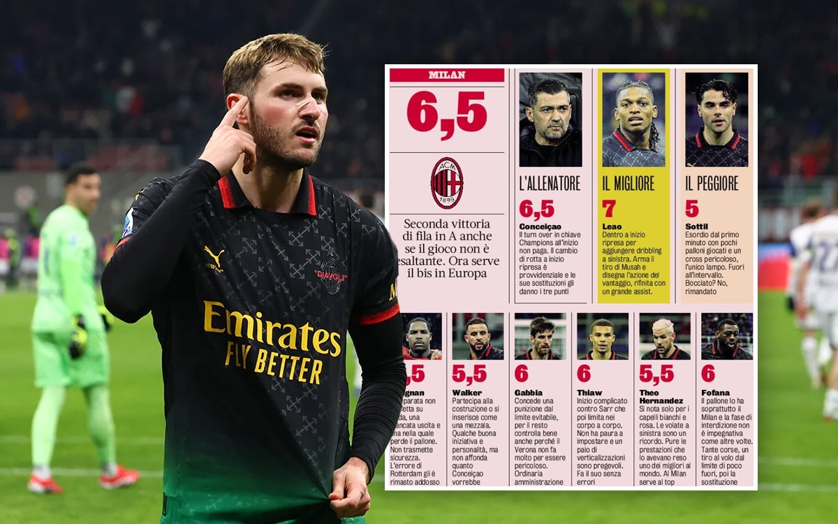 Trio decisive while new signing struggles: Player ratings for Milan-Verona from Italian papers
