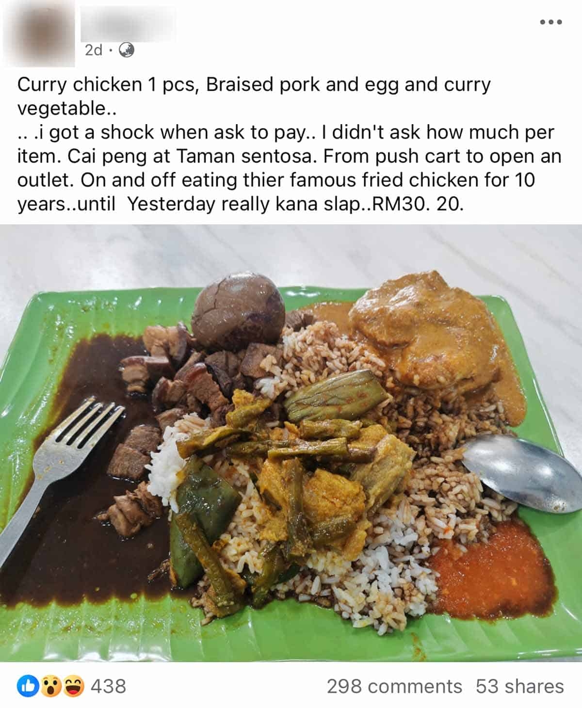 Customer charged RM30 for mixed rice in JB, then called out by owner over misleading photo angle