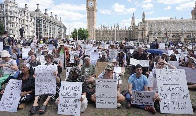 Yvette Cooper defends arrest of more than 500 people after Palestine Action protests