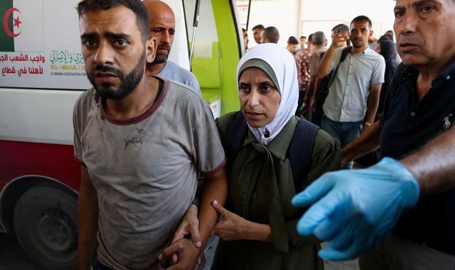 At least 67 killed while waiting for aid in Gaza, officials say