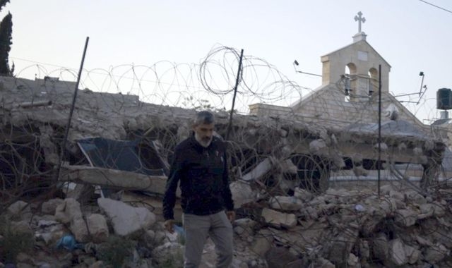 Father grieves for children killed in Israeli airstrike on church building in Gaza