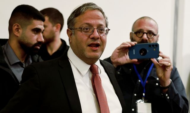 Itamar Ben-Gvir: Israeli minister called 'war criminal' in extraordinary row with protesters during US visit