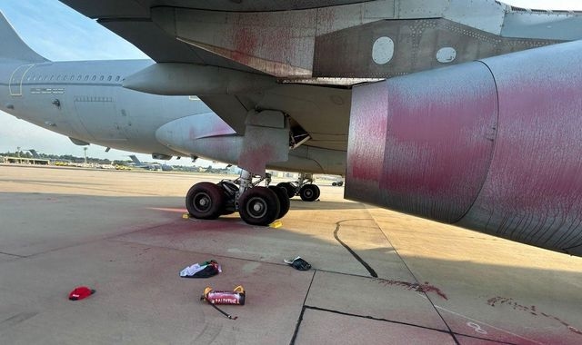 Four people arrested after aircraft vandalised at RAF Brize Norton