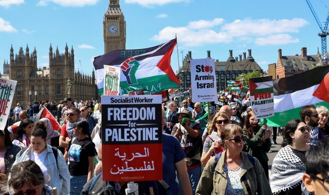 Tens of thousands join pro-Palestine protest in London for Nakba anniversary