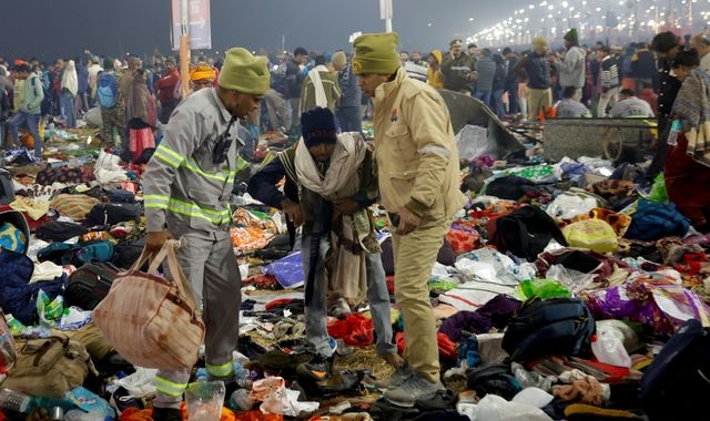 Many feared dead after stampede at Maha Kumbh Hindu festival in northern India