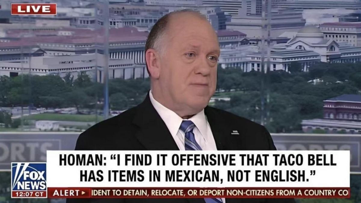 Fact Check: Fake Fox News chyron claims 'border czar' was offended by Taco Bell menu with items in 'Mexican, not English'