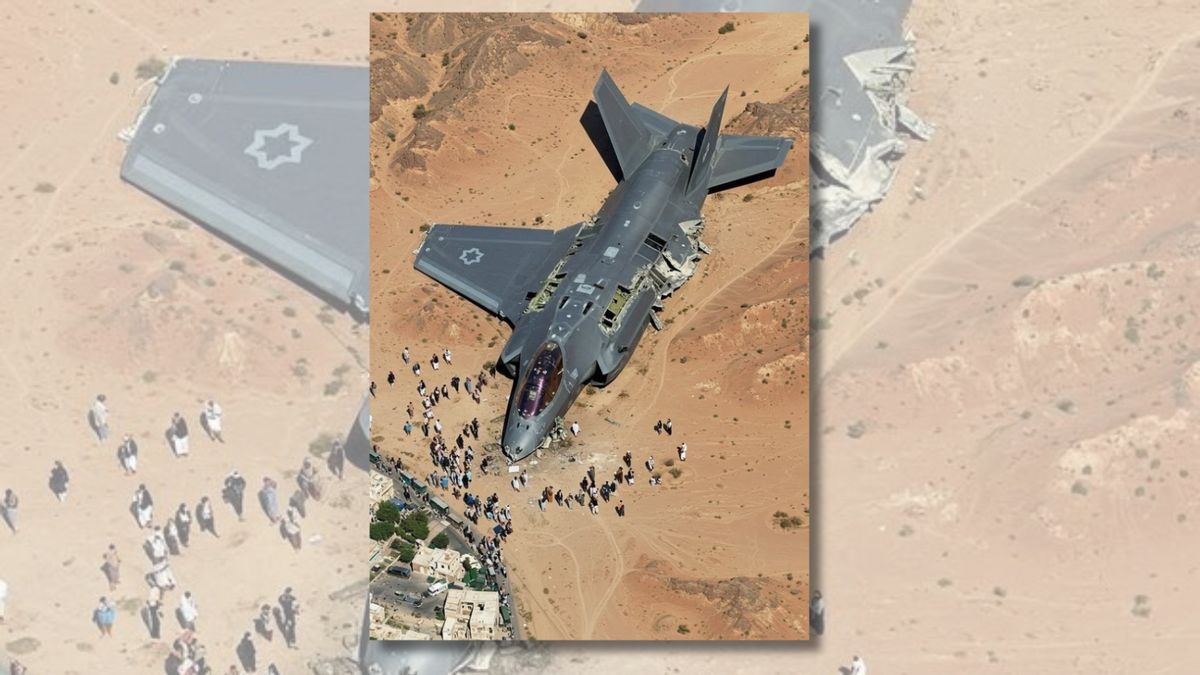 Fact Check: Image doesn't show Israeli F-35 fighter jet shot down by Iran
