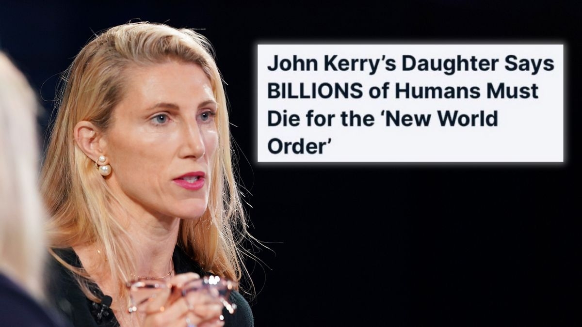 Fact Check: Debunking claim John Kerry's daughter said billions of people must die for 'New World Order'