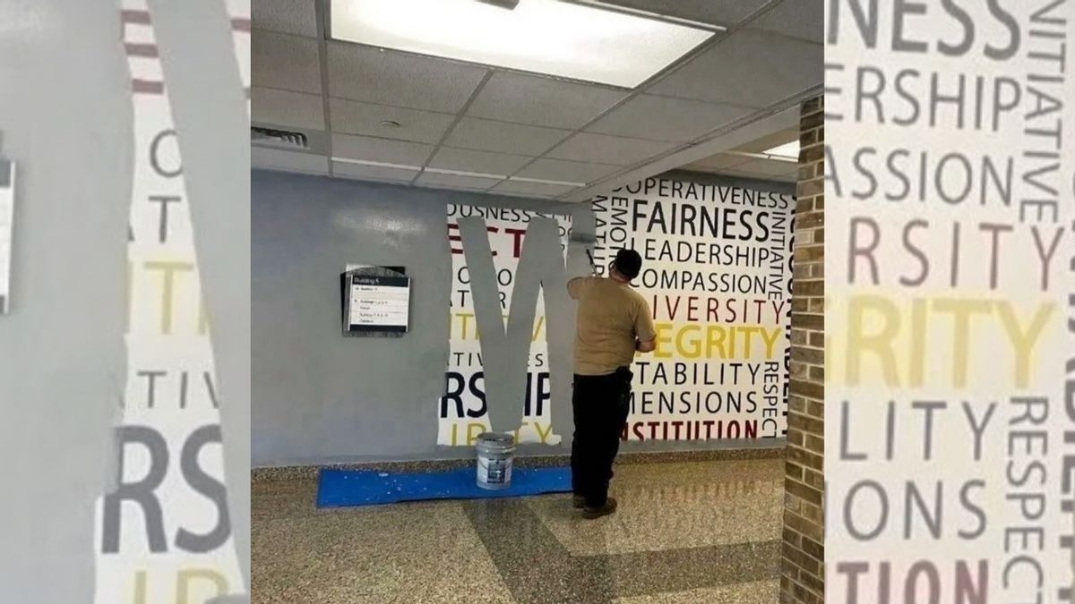 Photo appears to show 'core values' mural painted over at FBI Academy. Here's what we know