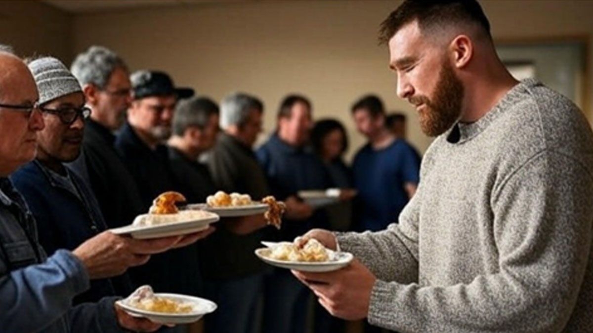 Fact Check: Debunking claims Travis Kelce bought tiny diner from college days to feed homeless people
