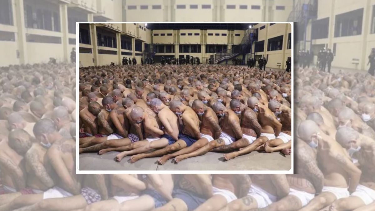 Fact Check: Real photo shows tied-up, stripped men in Salvadoran prison — just not the one receiving US deportees in 2025