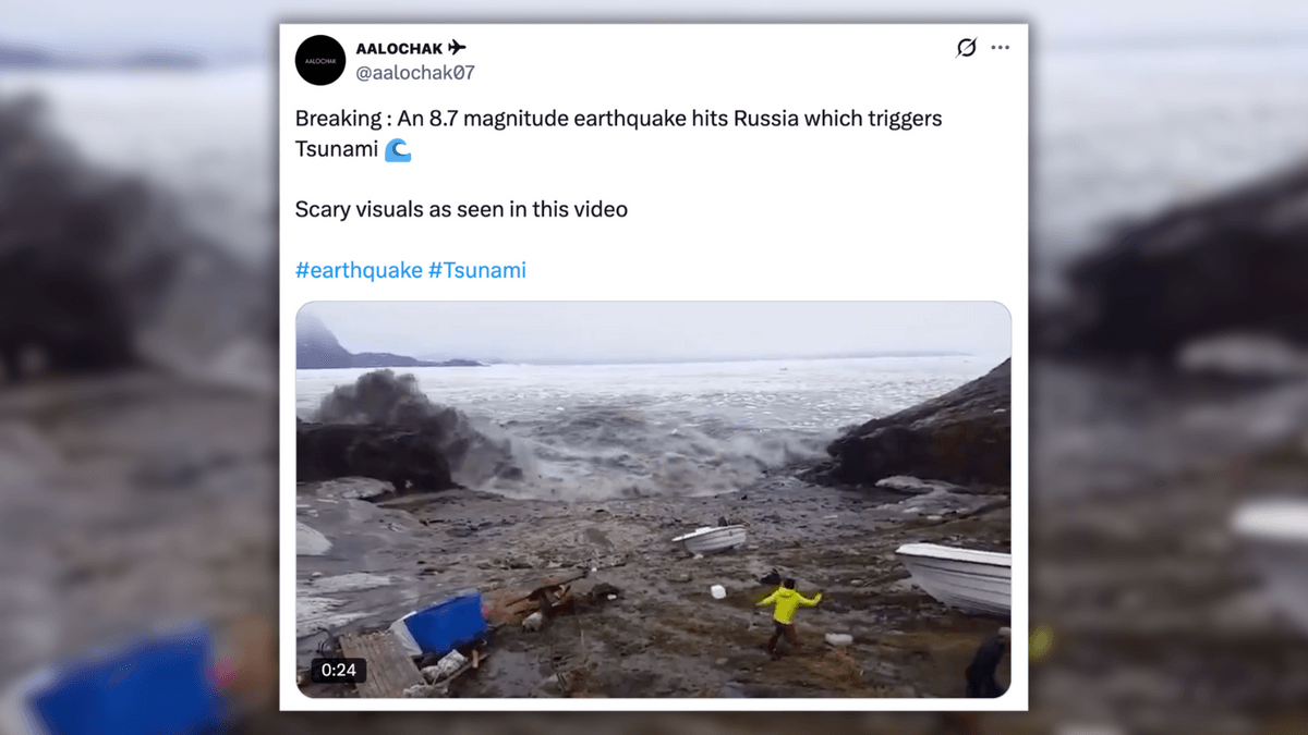 Fact Check: Video of people fleeing tsunami wasn't taken after 2025 Russia earthquake