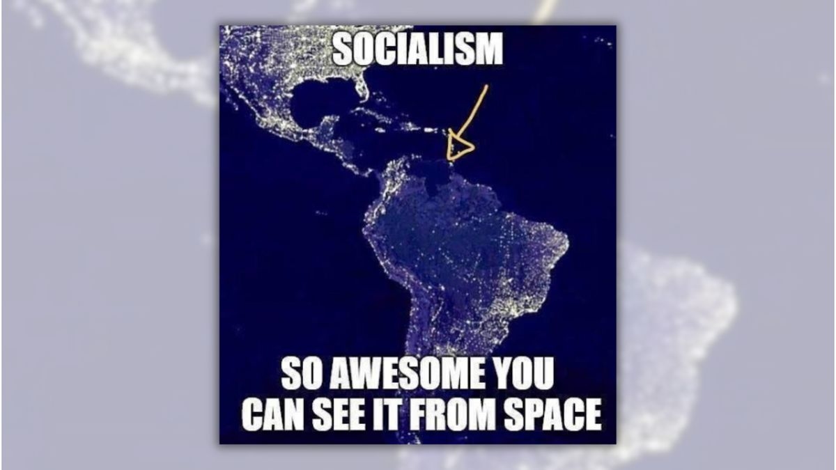 Fact Check: Meme doesn't accurately show Venezuela as darker at night than rest of South America