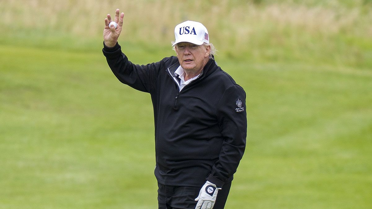 Fact Check: Video shows Trump cheating at golf in Scotland
