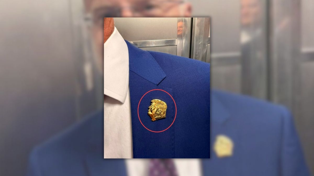 Unpacking rumor Trump officials have been told to wear gold lapel pin of president's head