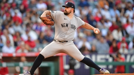 Carlos Rodon strikes out 10 as Yankees hold on to beat Angels, 3-2