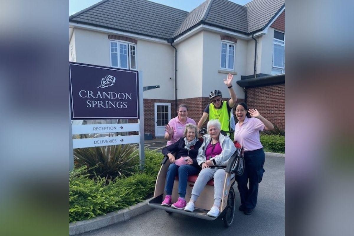 Trishaw rides bring smiles to care home residents in Wells
