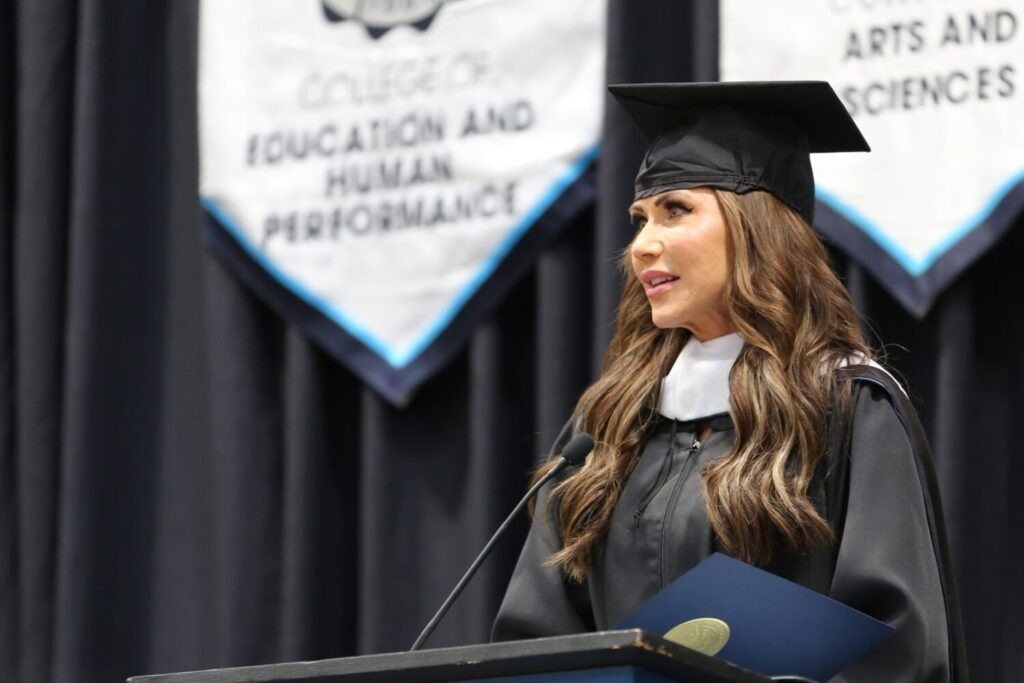 Noem's honorary degree sparks protest; meanwhile, a student she's trying to deport earns a doctorate