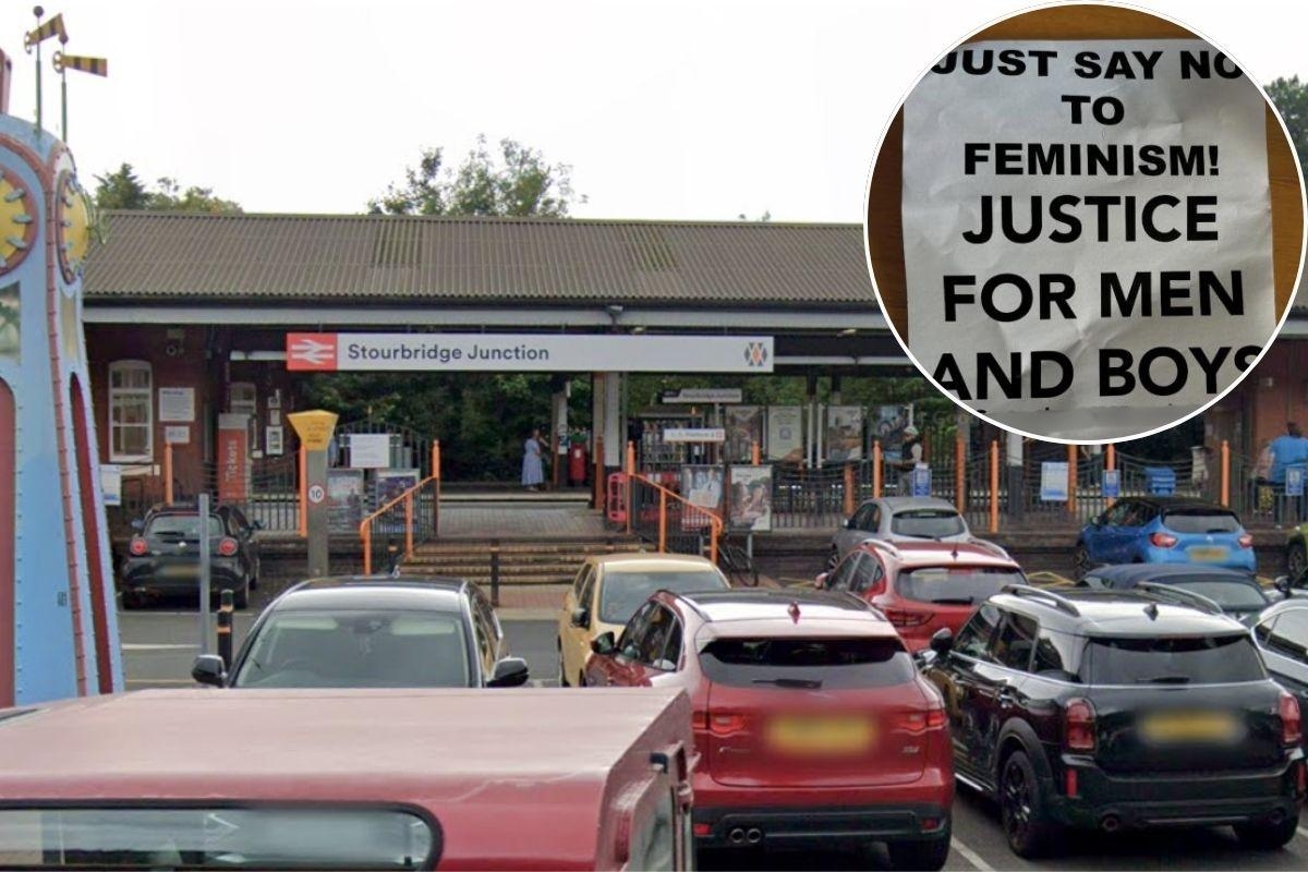 Outrage at ‘sickening' anti-feminist flyers left on cars at train station