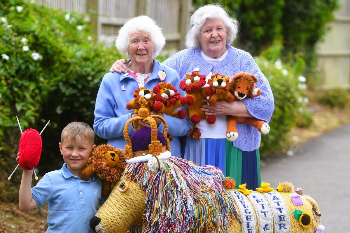 Knitted lion joins painted pride in Gloucestershire summer trail