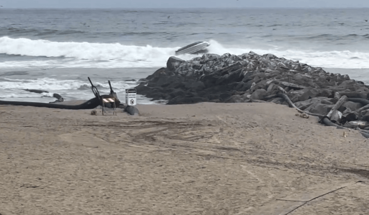 Man Hospitalized After Huge Surf Flips Boat Near Santa Cruz Harbor