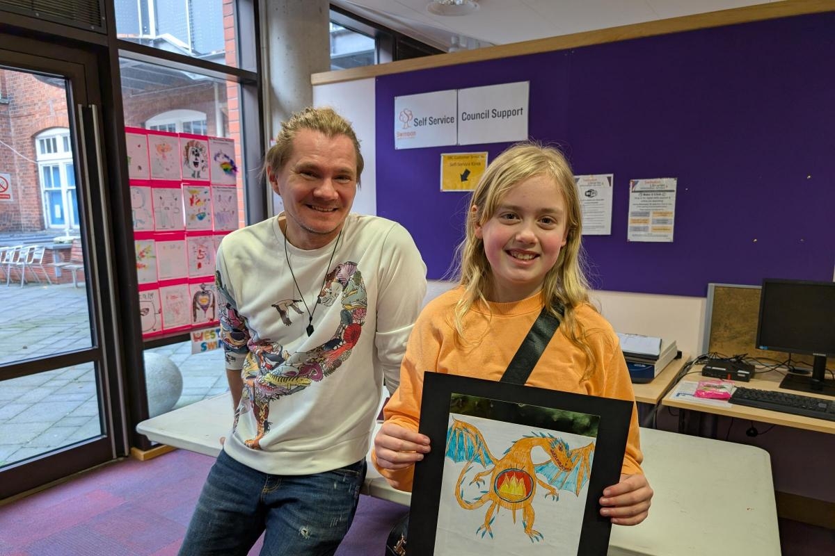 Pokeman fan wins library illustration competition two years in a row