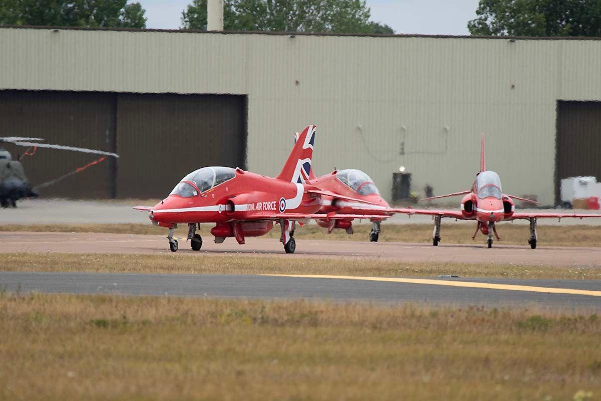 Red Arrows arrive at RIAT 2025