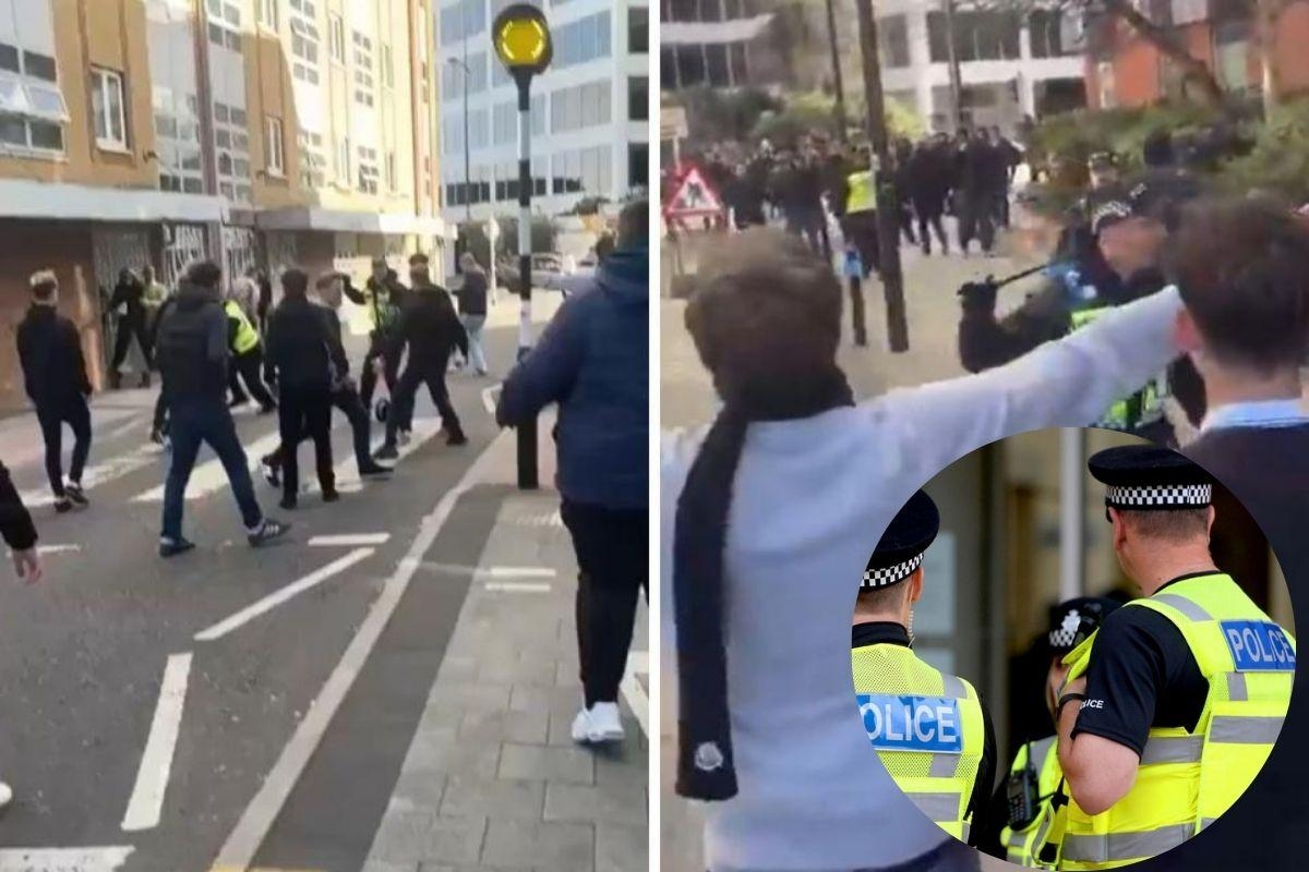 Investigation after Swindon and Cheltenham fans clash in town centre