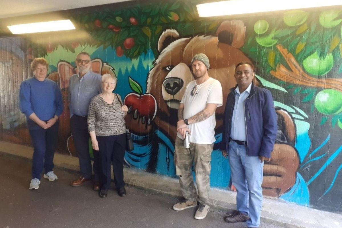 New subway mural unveiled as part of town's growing art trail