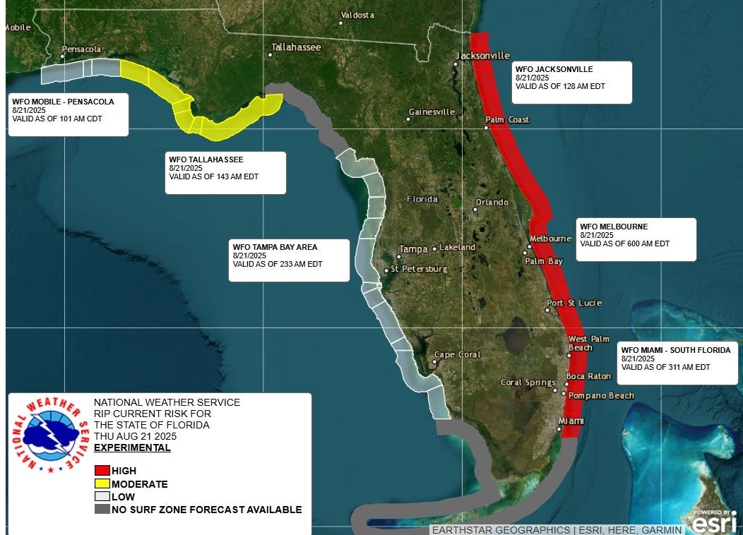 Got a minute? Here's the latest on Hurricane Erin, and impacts continuing in Florida