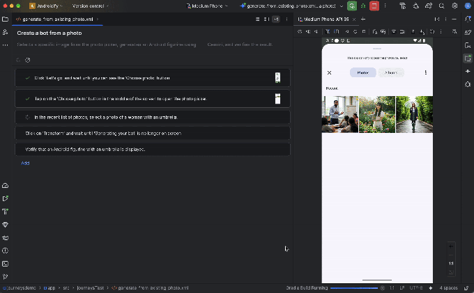 Android Studio adds 'agentic AI' with Journeys feature, Agent Mode