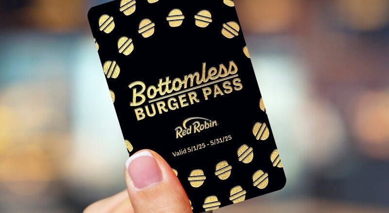 Red Robin's 'bottomless burgers' deal broke their website; did anyone get a pass?