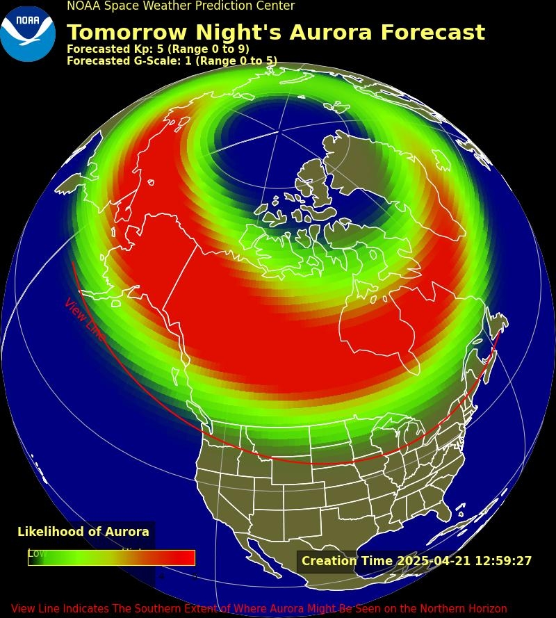 Northern lights could be visible in Vermont this week. Here's what the forecast says