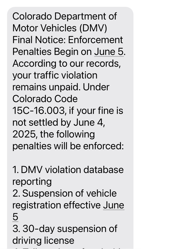 Did you get a scary text claiming to be from the Colorado DMV? What to know about scam