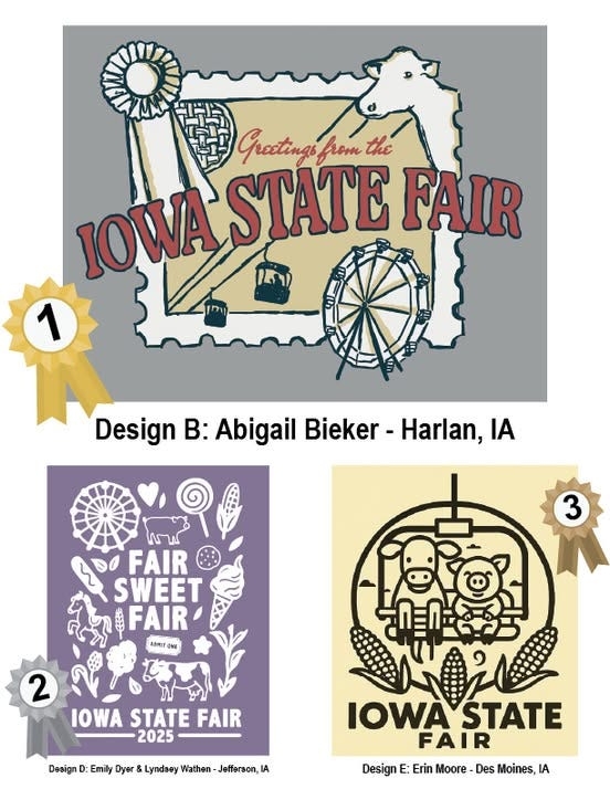 Iowa State Fair Blue Ribbon T-shirt contest winner is in. What is the newest design?